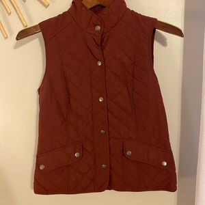 Burgundy vest